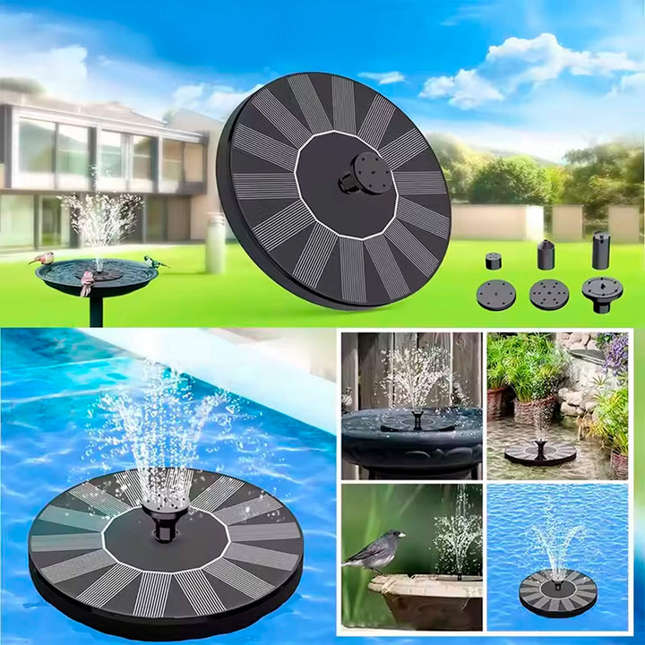 Lisslune | Solar-Powered Water Fountain | Effortless Installation & Multiple Spray Patterns for Garden Ponds and Birdbaths
