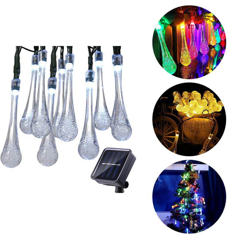 Lisslune | Solar Water Drop String Lights