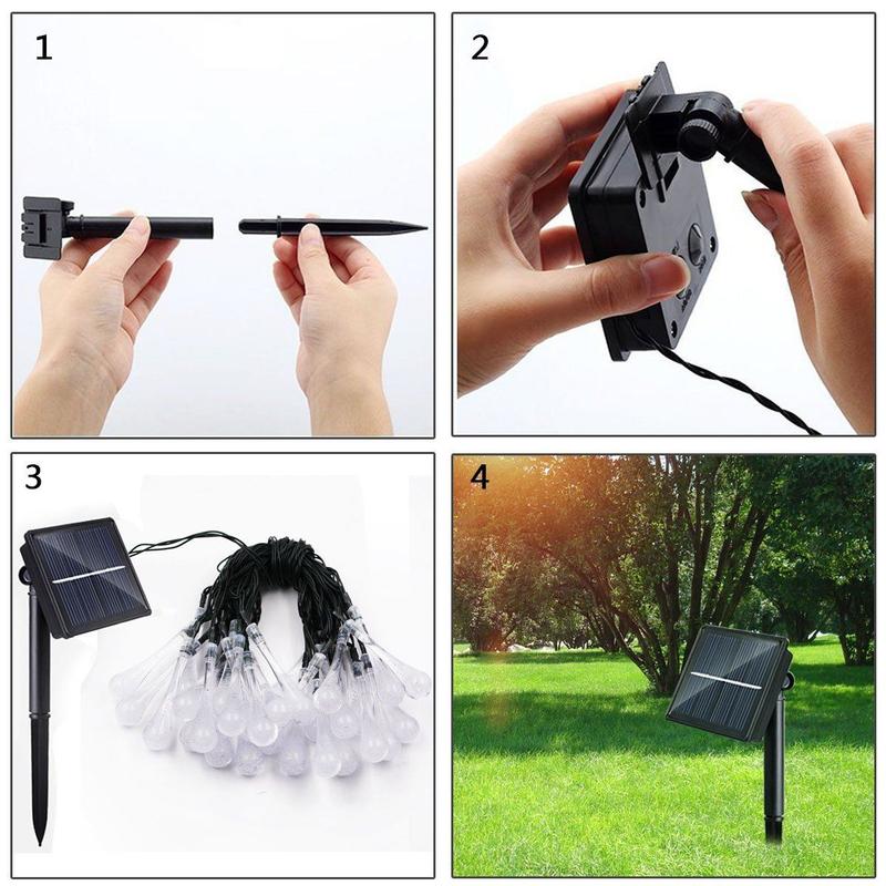 Lisslune | Solar Water Drop String Lights