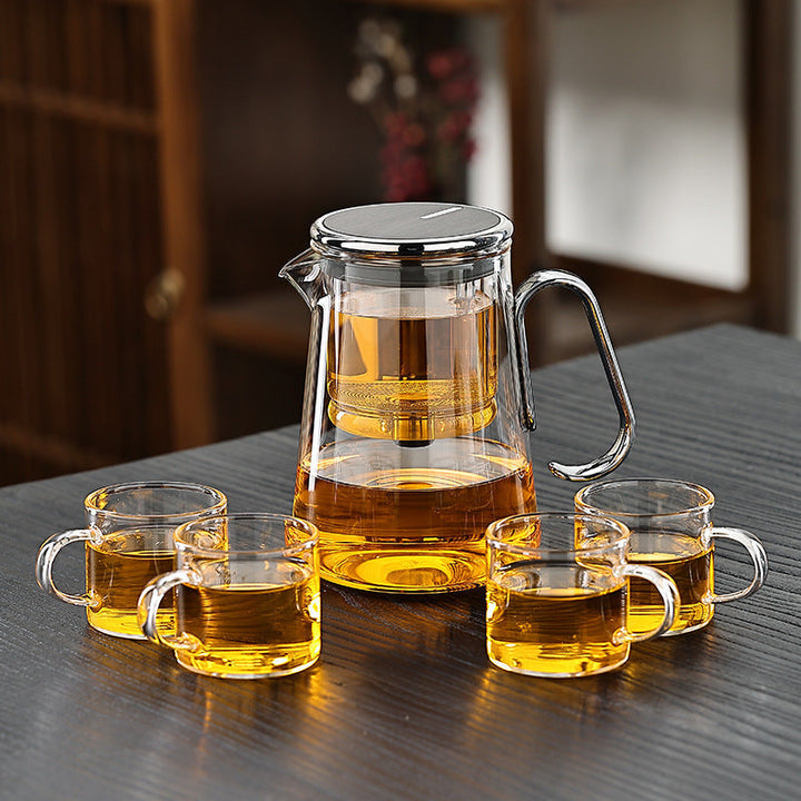 Lisslune | Solara – Magnetic Glass Teapot with Precision Tea Release & Stainless Steel Filter (700ml)