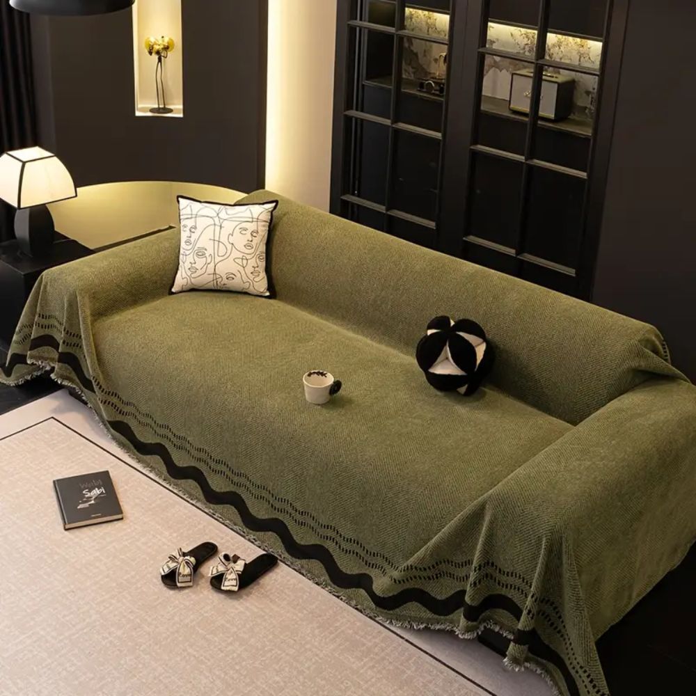 Lisslune | Sora Line Tasseled Sofa Cover