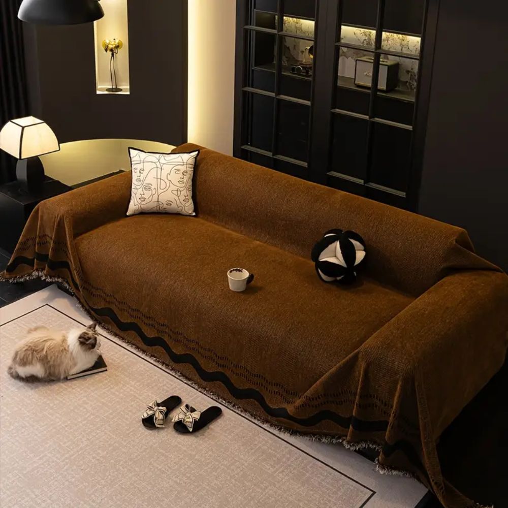 Lisslune | Sora Line Tasseled Sofa Cover