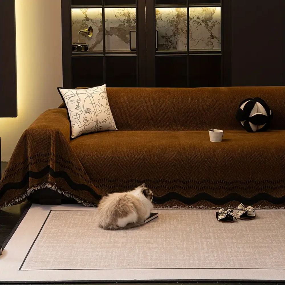 Lisslune | Sora Line Tasseled Sofa Cover