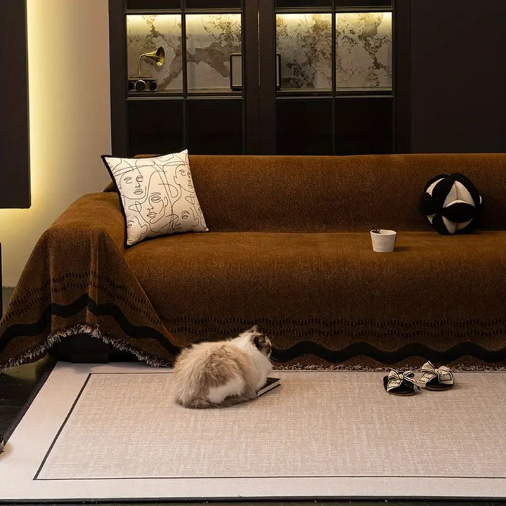 Lisslune | Sora Line Tasseled Sofa Cover