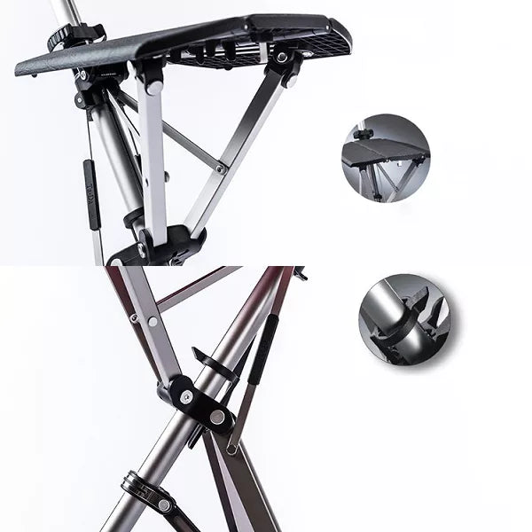 Lisslune | SitWalk Foldable Walking Stick – Walking Stick with Sitting Function and Ergonomic Grip