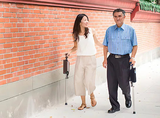 Lisslune | SitWalk Foldable Walking Stick – Walking Stick with Sitting Function and Ergonomic Grip