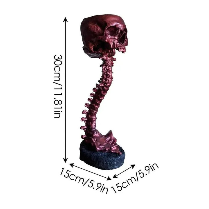 Lisslune | BoneBloom | Planter with Skull and Spine
