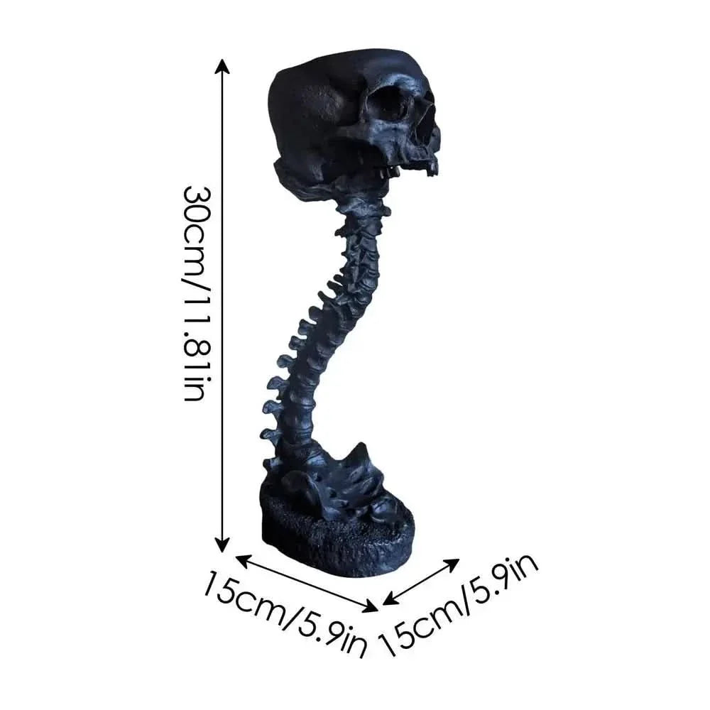 Lisslune | BoneBloom | Planter with Skull and Spine