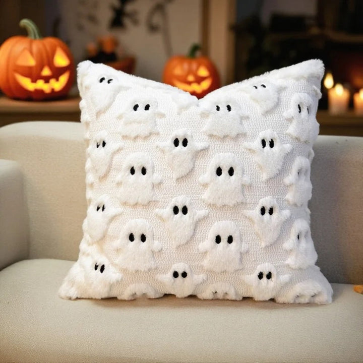 Lisslune | Spooky Ghost Plush Halloween Cushion Cover
