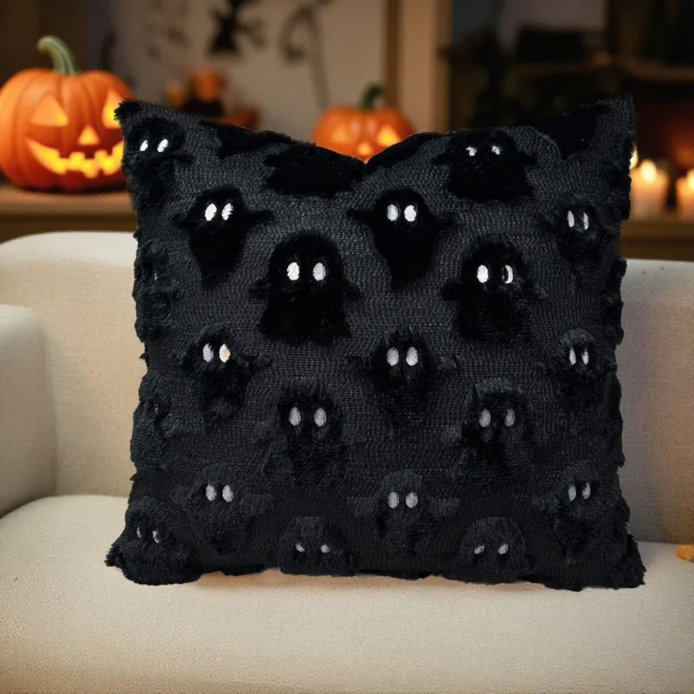 Lisslune | Spooky Ghost Plush Halloween Cushion Cover