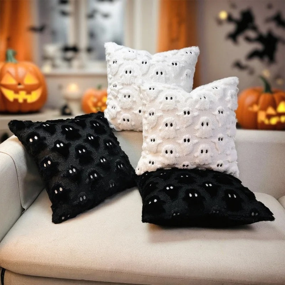 Lisslune | Spooky Ghost Plush Halloween Cushion Cover
