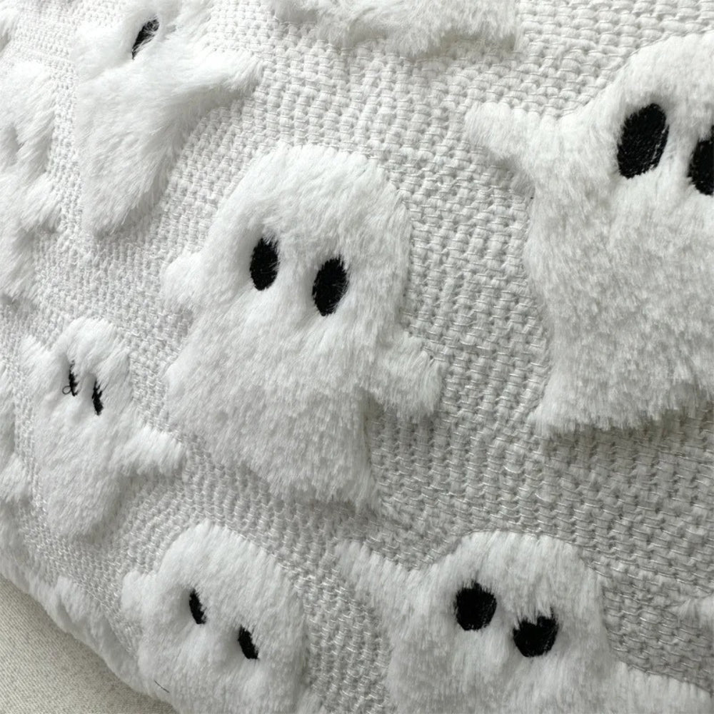 Lisslune | Spooky Ghost Plush Halloween Cushion Cover