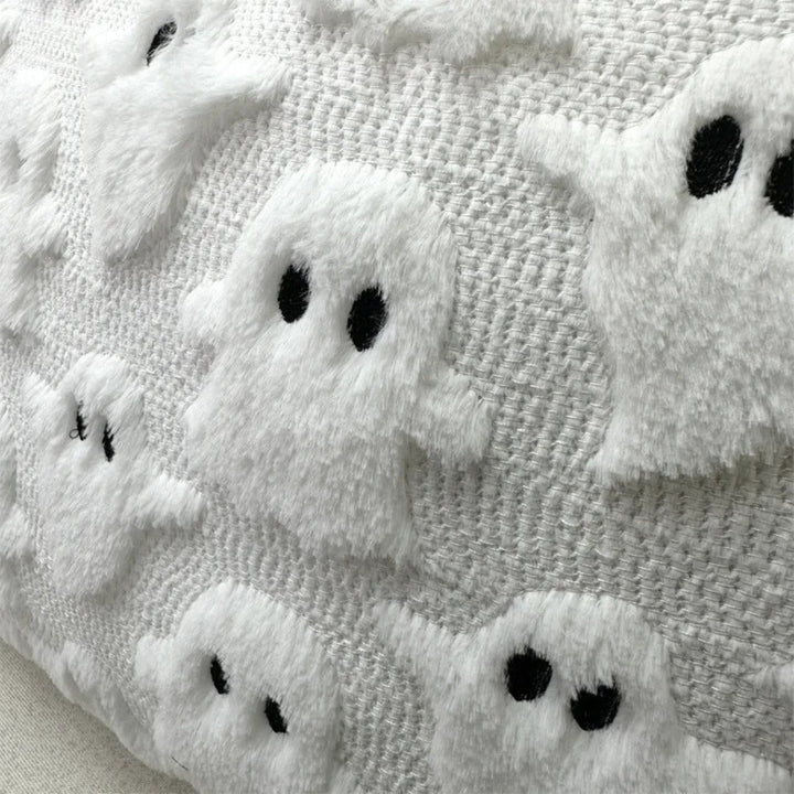 Lisslune | Spooky Ghost Plush Halloween Cushion Cover