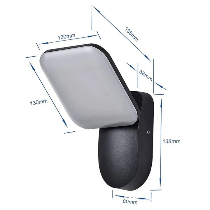 Lisslune | LumiGuard Garden Wall Light PIR Motion Sensor LED 12W
