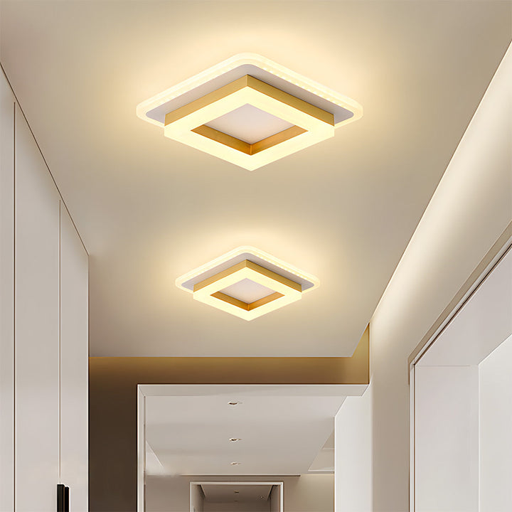 Lisslune | Slim Square Modern LED Ceiling Light – Minimalist Flush-Mount for Soft Ambient Lighting