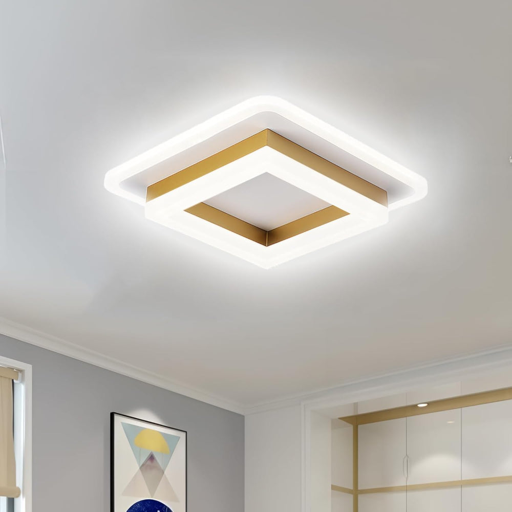 Lisslune | Slim Square Modern LED Ceiling Light – Minimalist Flush-Mount for Soft Ambient Lighting