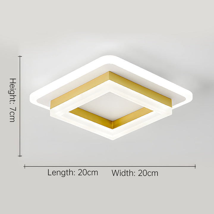 Lisslune | Slim Square Modern LED Ceiling Light – Minimalist Flush-Mount for Soft Ambient Lighting