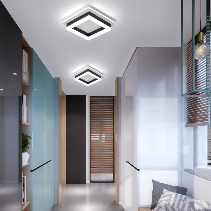 Lisslune | Slim Square Modern LED Ceiling Light – Minimalist Flush-Mount for Soft Ambient Lighting