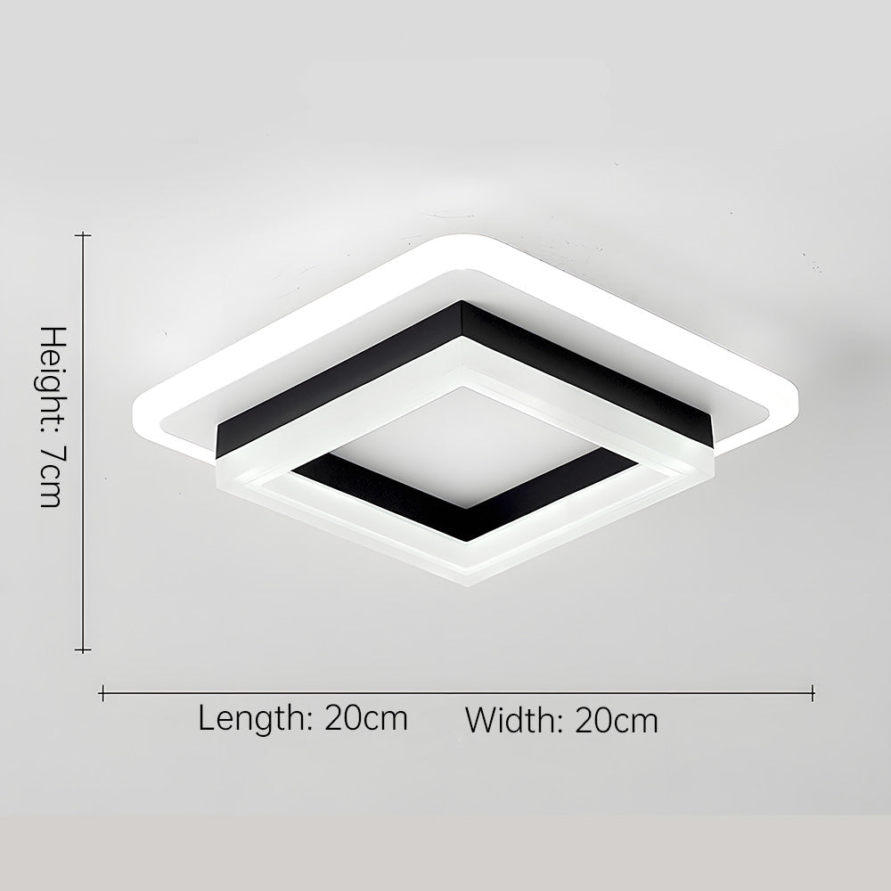 Lisslune | Slim Square Modern LED Ceiling Light – Minimalist Flush-Mount for Soft Ambient Lighting