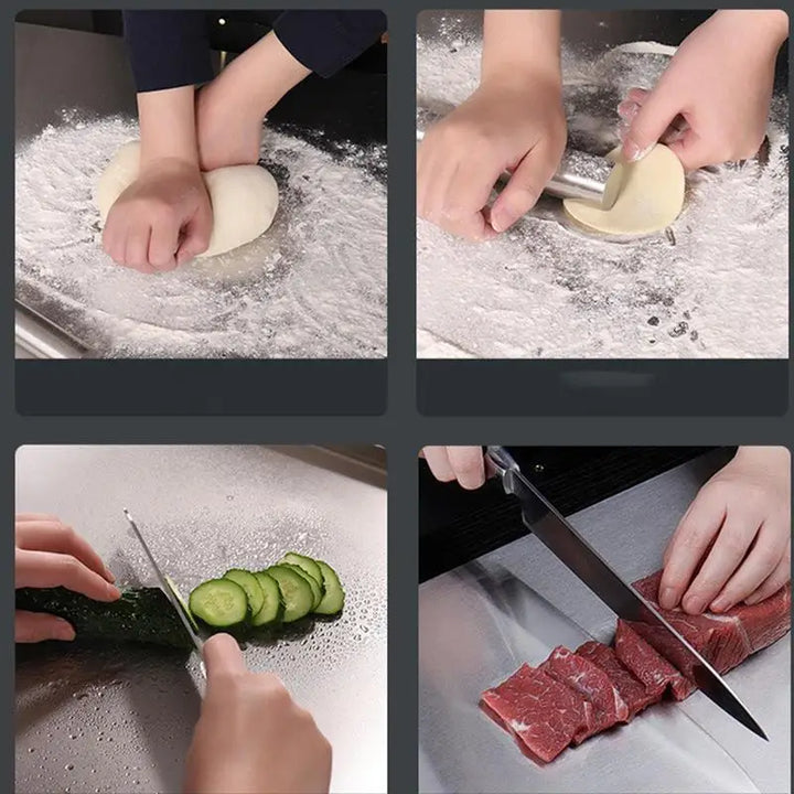 Lisslune | SteelEdge – Hygienic stainless steel cutting board with non-slip and sleek edge design