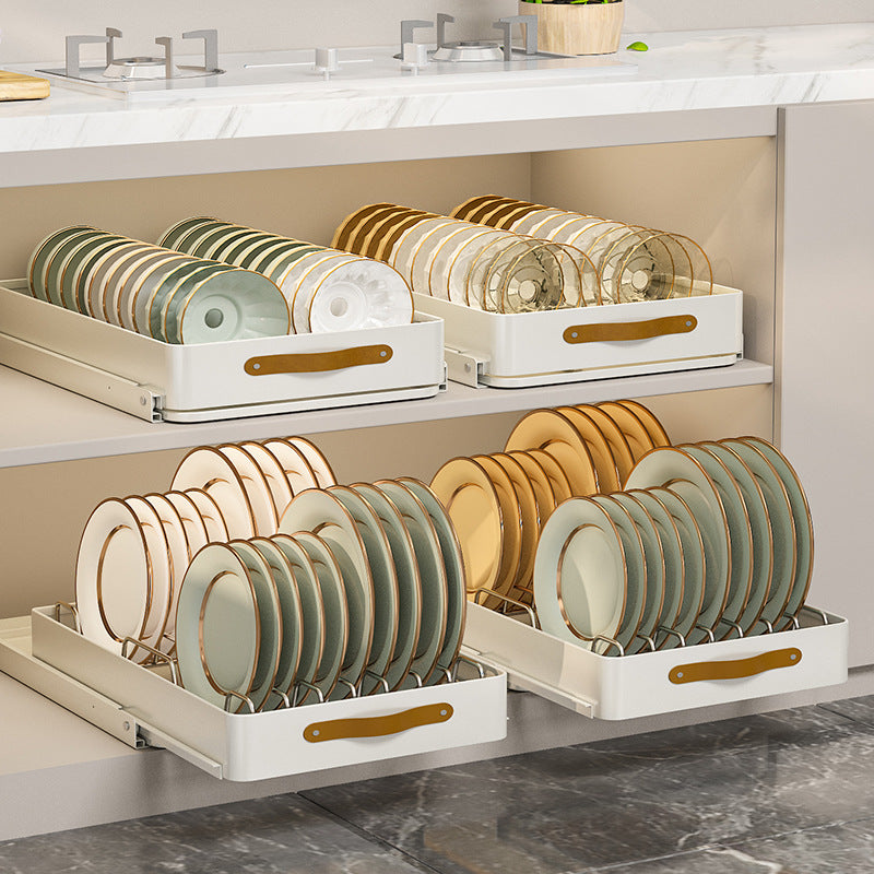 Lisslune | Stainless Steel Pull-Out Storage Kitchen Organizer Tray