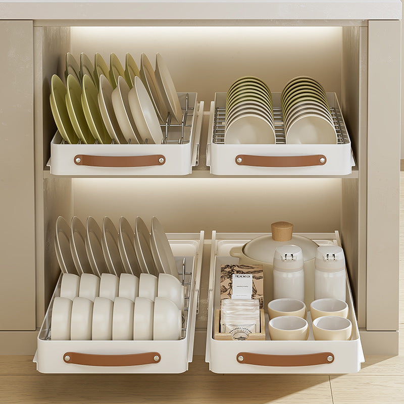 Lisslune | Stainless Steel Pull-Out Storage Kitchen Organizer Tray