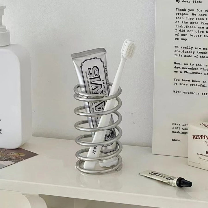 Lisslune | Stainless Steel Spiral Toothbrush Holder