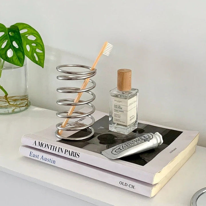 Lisslune | Stainless Steel Spiral Toothbrush Holder