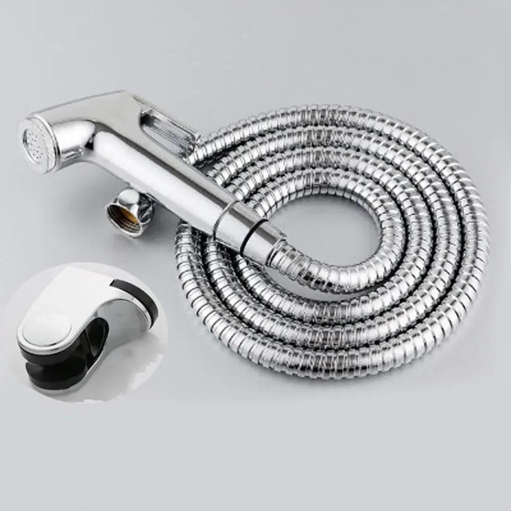 Lisslune | Stainless Steel Handheld Bidet Sprayer Set | Adjustable Pressure, Self-Cleaning Nozzle & Ideal for Personal Hygiene and Pet Cleaning