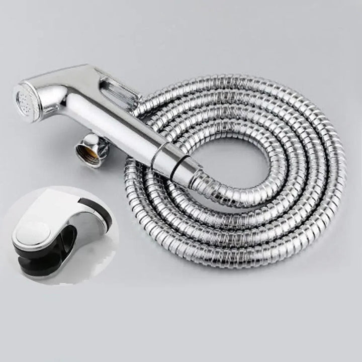 Lisslune | Stainless Steel Handheld Bidet Sprayer Set | Adjustable Pressure, Self-Cleaning Nozzle & Ideal for Personal Hygiene and Pet Cleaning