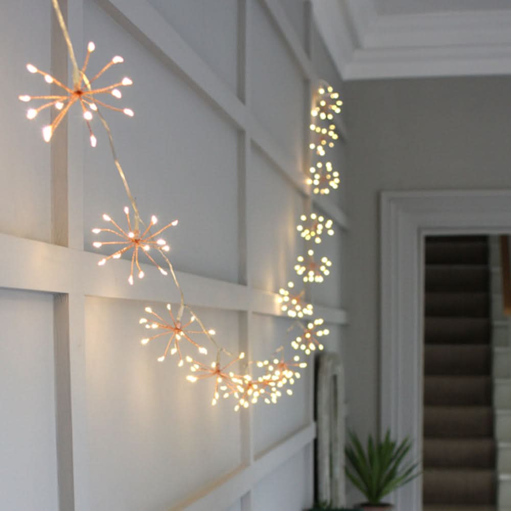 Lisslune | Copper Starburst Fairy String Lights Indoor Outdoor