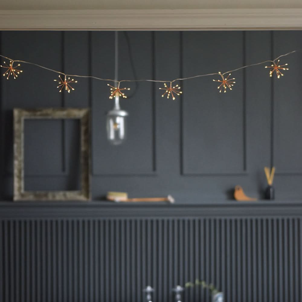 Lisslune | Copper Starburst Fairy String Lights Indoor Outdoor