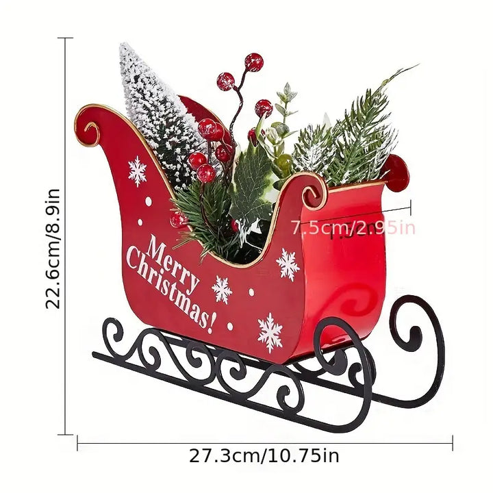 Lisslune | Christmas Sleigh-Centerpiece Aurora – Festive Table Decoration with Star Light