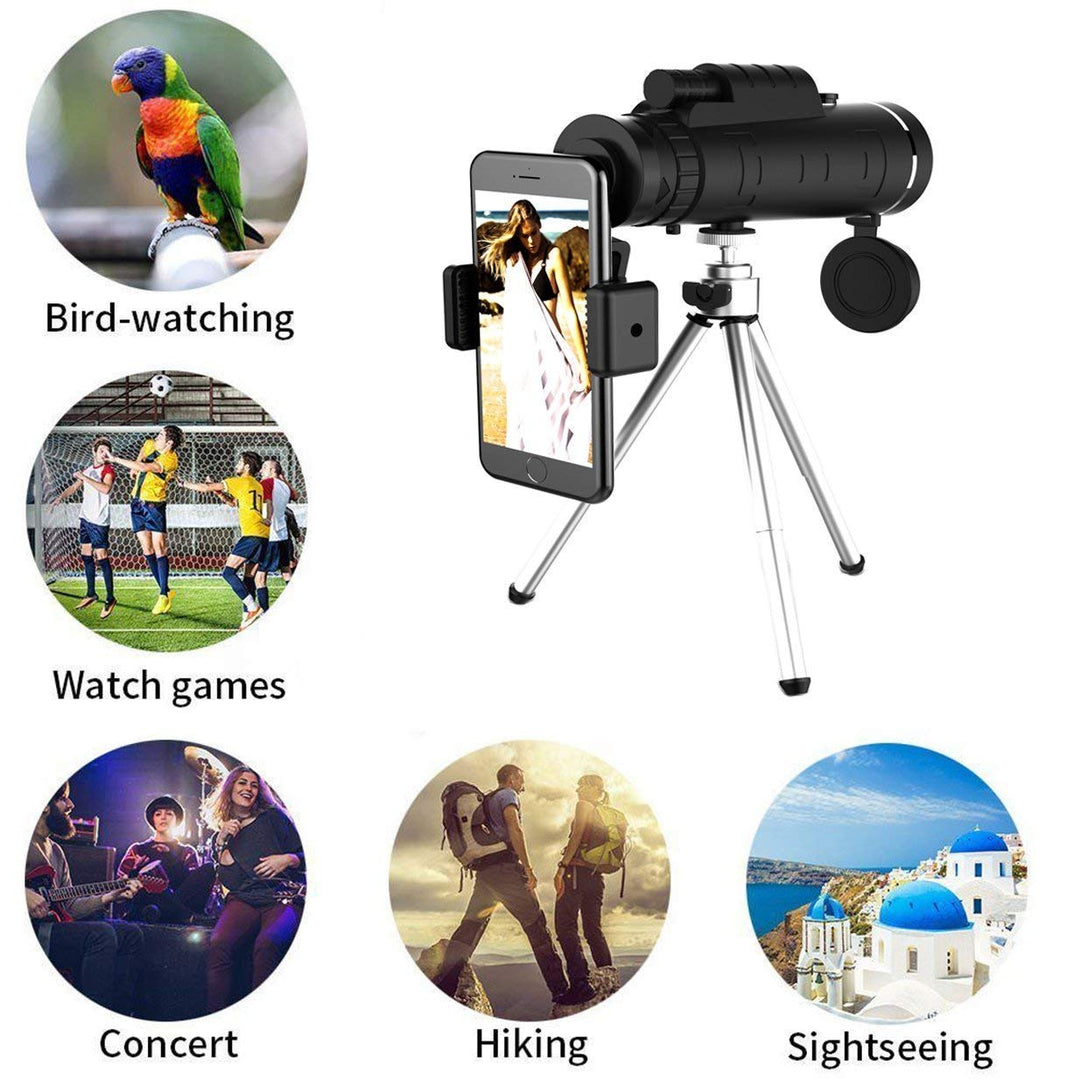 Lisslune | Starscope HD Monocular – High-Powered Waterproof Telescope with Smartphone Holder & Tripod