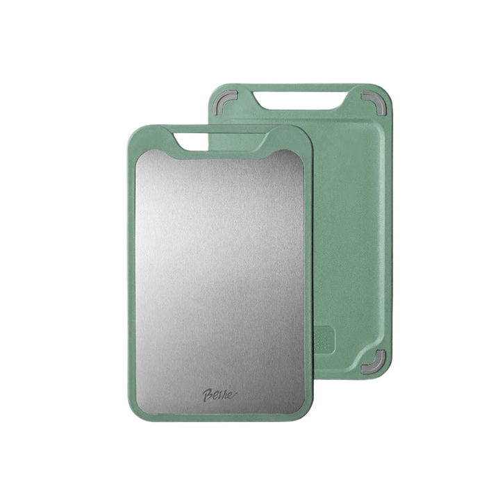 Lisslune | Double-sided stainless steel cutting board with non-stick surface and juice groove