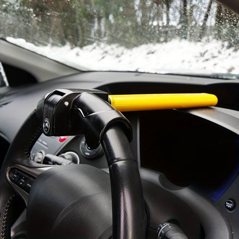 Lisslune | Universal Steering Wheel Lock - Heavy-Duty Anti-Theft Device for Cars, Trucks, and SUVs