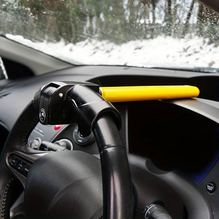 Lisslune | Universal Steering Wheel Lock - Heavy-Duty Anti-Theft Device for Cars, Trucks, and SUVs
