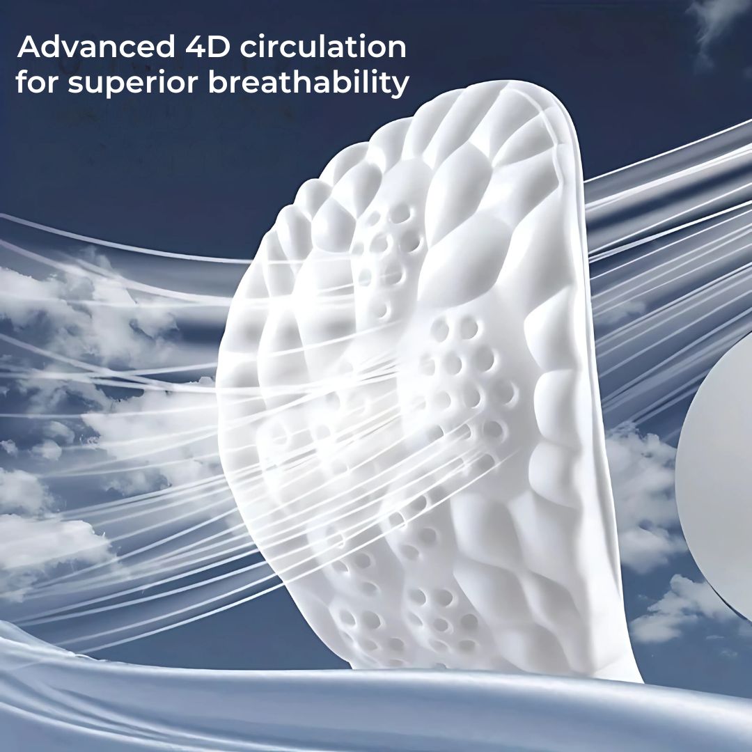 Lisslune | Orthopedic Insoles for Foot Pain Relief | 4D Shock Absorption, Heel Pain Relief & Posture Support for All-Day Comfort