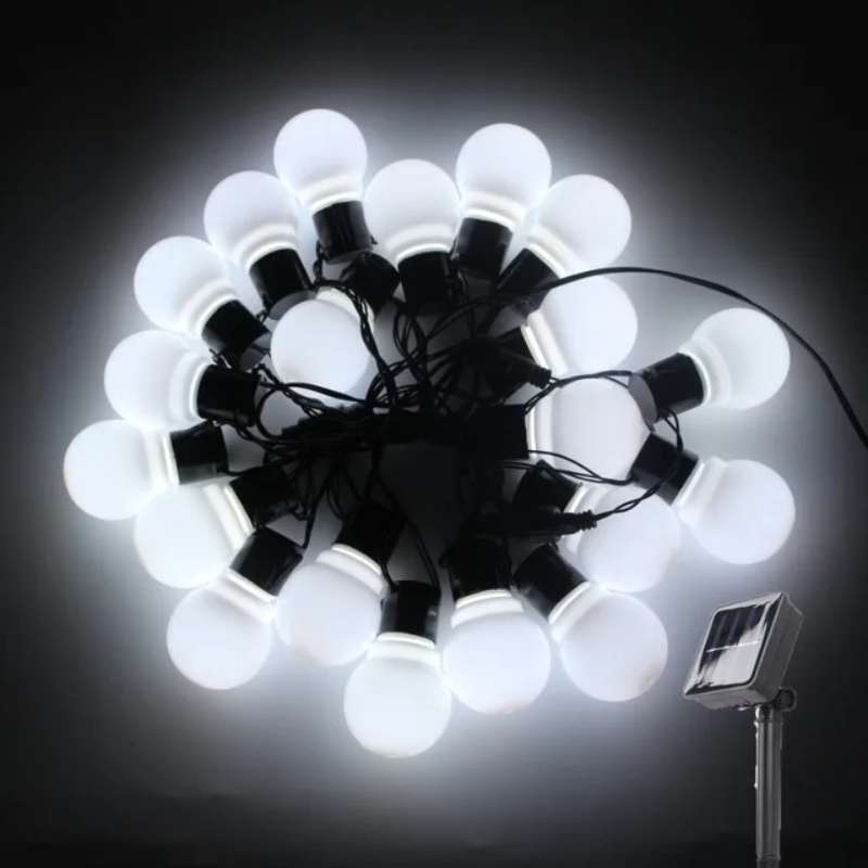 Lisslune | Waterproof Outdoor String Lights - Solar Garden Lighting for Balcony & Terrace