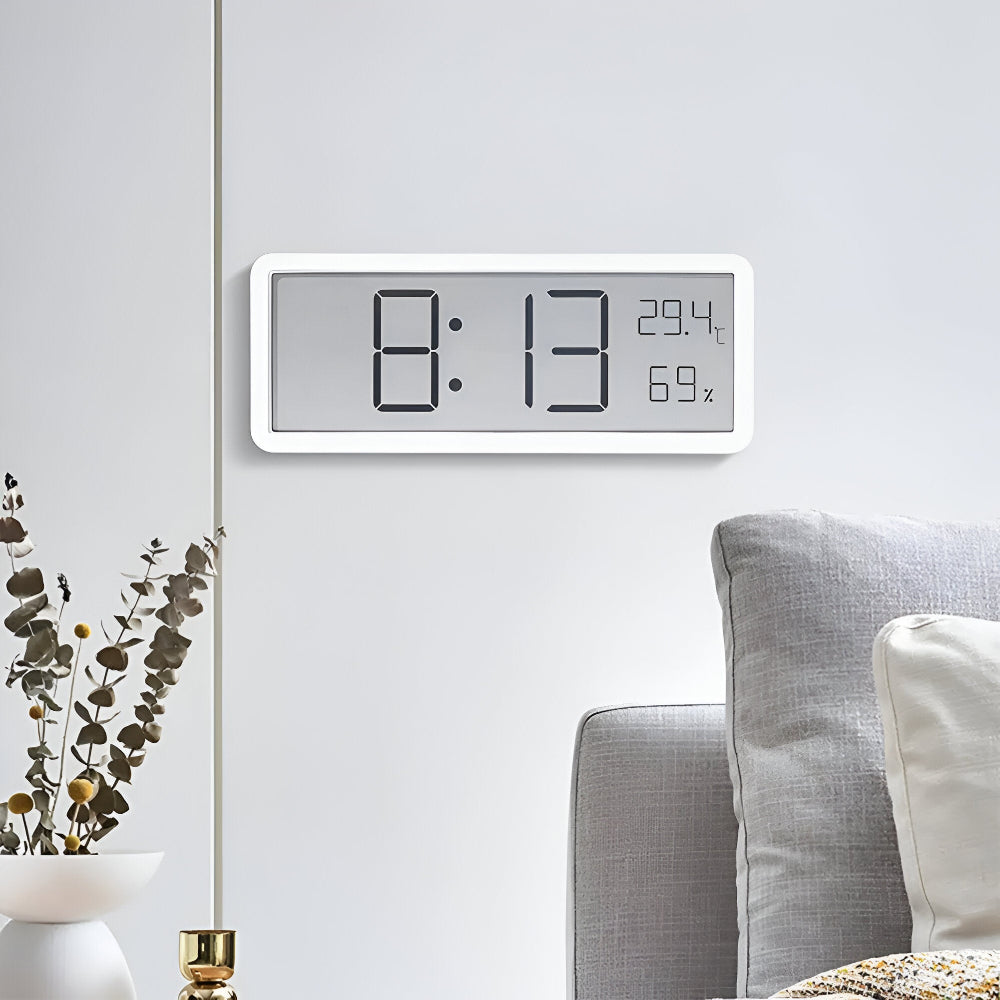 Lisslune | Digital LED Wall Clock – Large Display with Temperature and Humidity