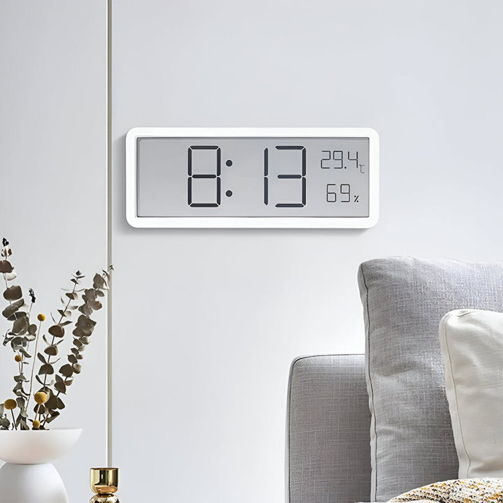 Lisslune | Digital LED Wall Clock – Large Display with Temperature and Humidity