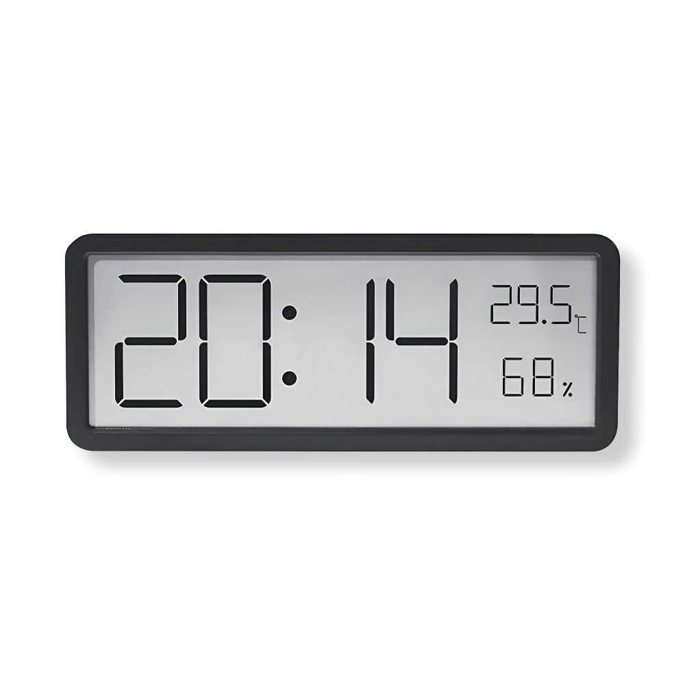 Lisslune | Digital LED Wall Clock – Large Display with Temperature and Humidity