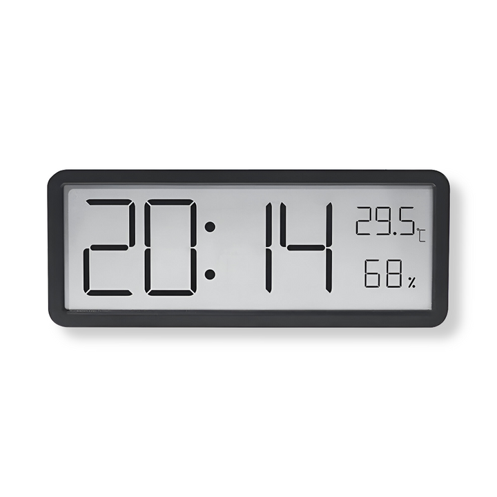 Lisslune | Digital LED Wall Clock – Large Display with Temperature and Humidity