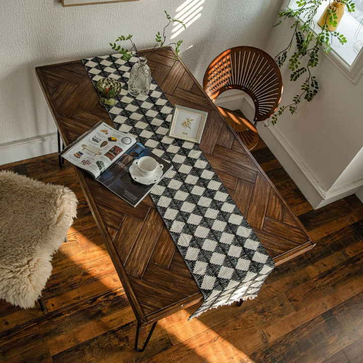 Lisslune | Stitching Tassel Diamond Table Runner