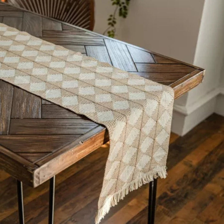 Lisslune | Stitching Tassel Diamond Table Runner
