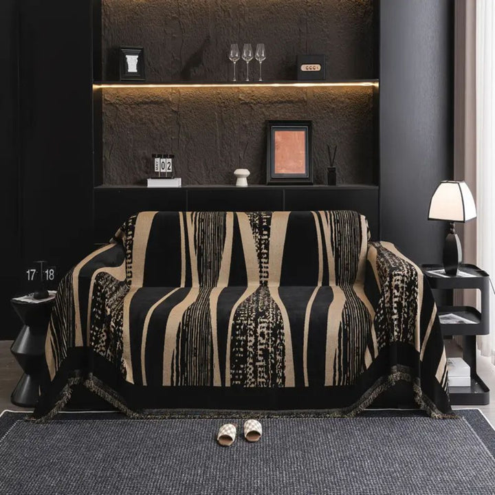 Lisslune | Stone Bohemian Fringe Sofa Cover