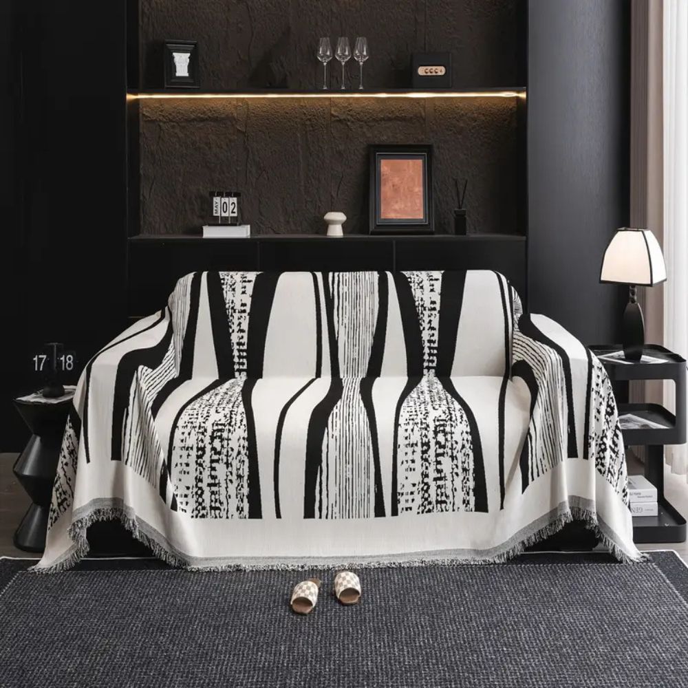Lisslune | Stone Bohemian Fringe Sofa Cover