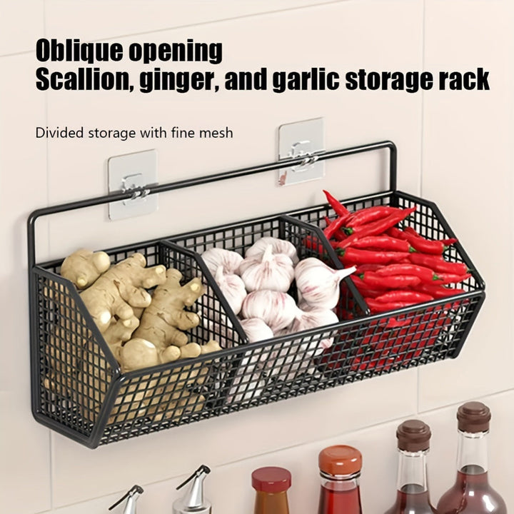 Lisslune | StorGrid – Modern Wall-Mounted Wire Storage Basket for Kitchen Organisation