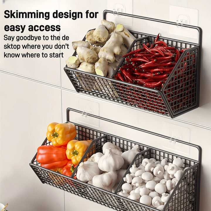 Lisslune | StorGrid – Modern Wall-Mounted Wire Storage Basket for Kitchen Organisation