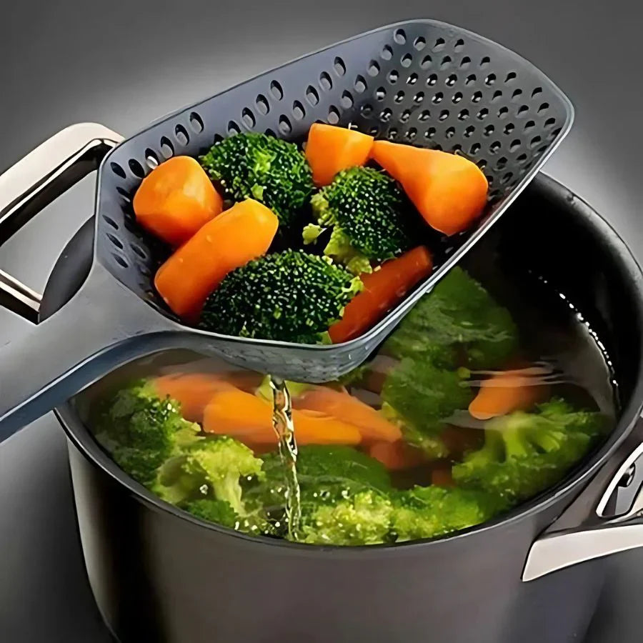 Lisslune | Large PP kitchen spoon for draining vegetables – Practical slotted spoon for the kitchen